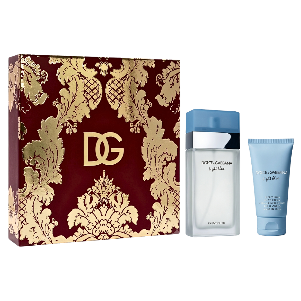 SET DOLCE & GABBANA LIGHT BLUE FOR WOMEN EDT 100ML, BODY LOTION 50ML (M)