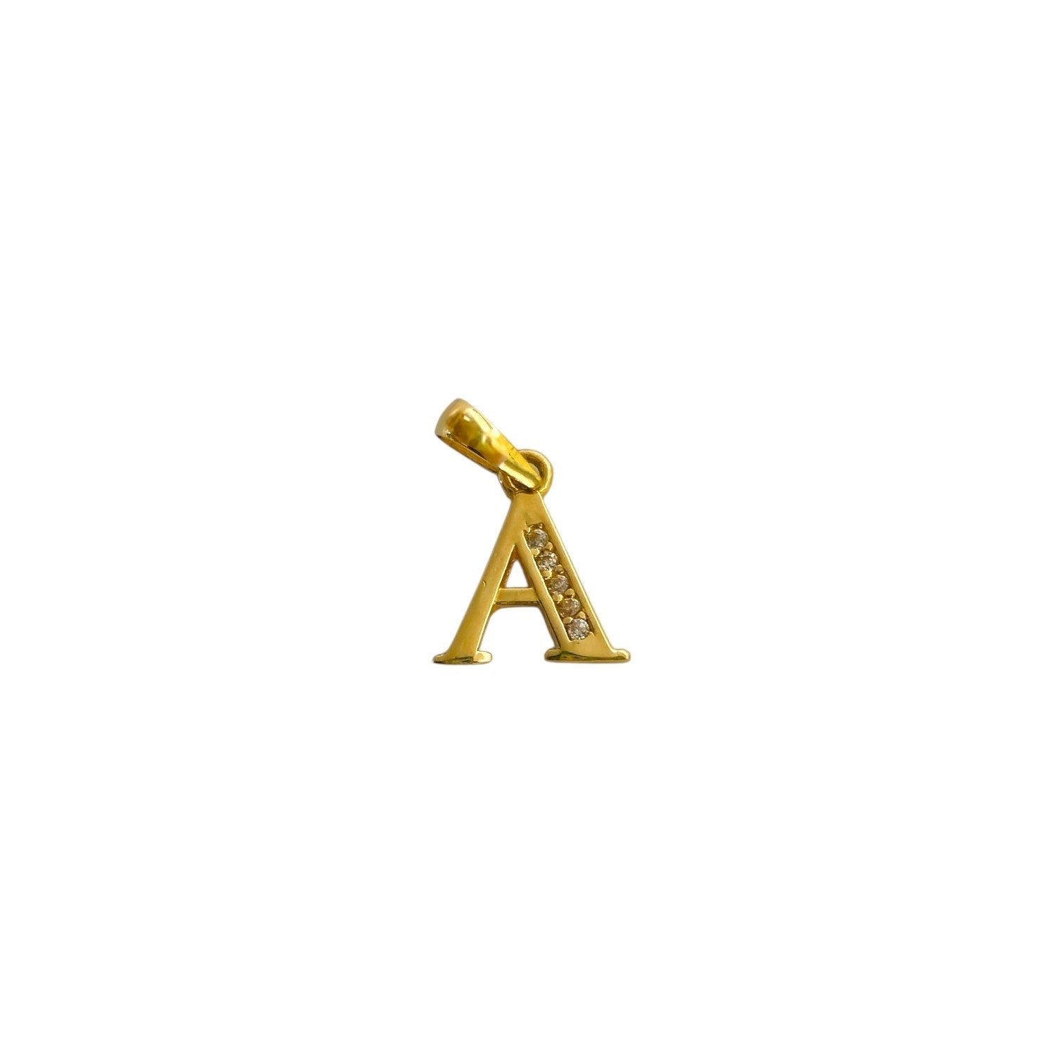 DIJE DE ORO 10K CON LETRA A 1CM PESO: 0.6G