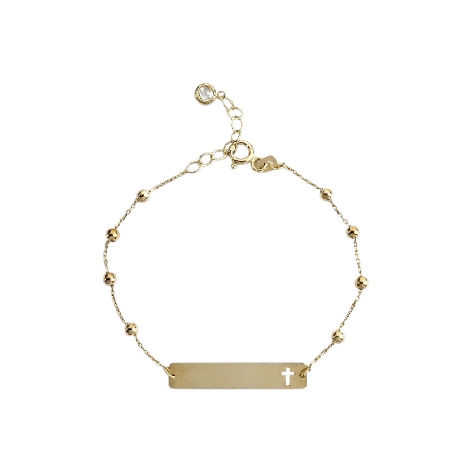 PULSERA DE ORO 10K PARA NIÑA 16.5CM PESO: 1.4G