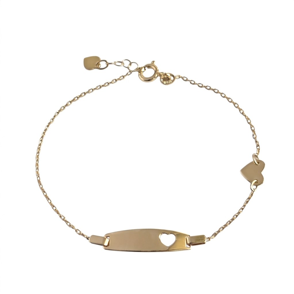 PULSERA DE ORO 10K PARA NIÑA 18CM PESO: 1.3G