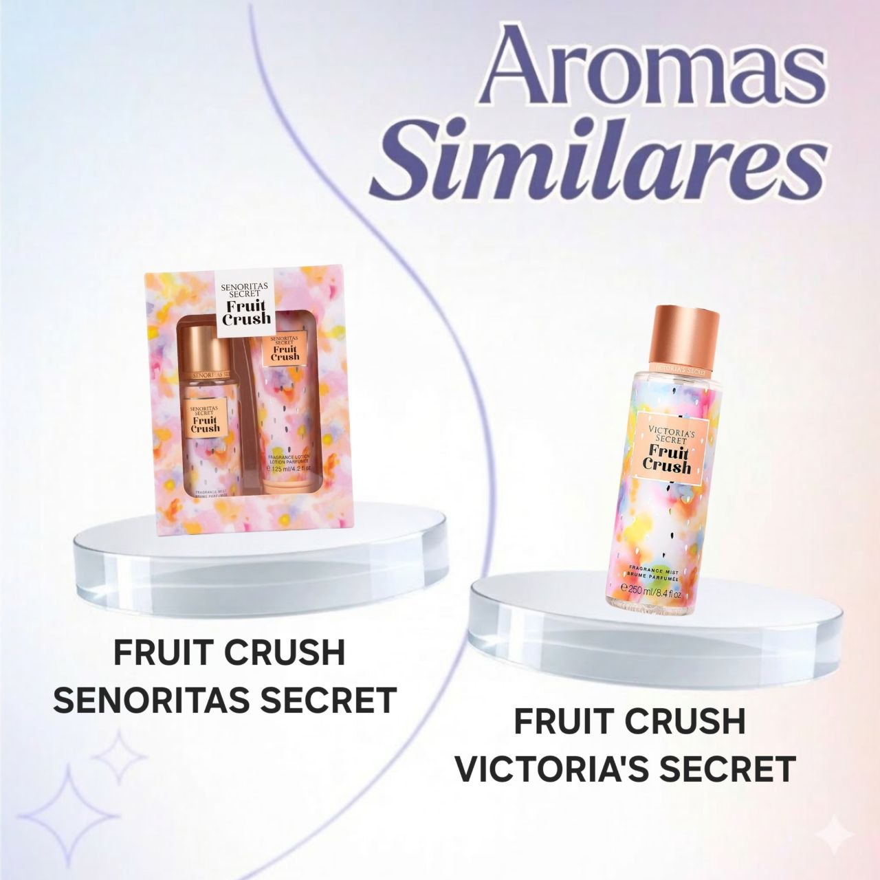 SET SENORITAS SECRET FRUIT CRUSH SPLASH 125ML Y CREMA CORPORAL 125ML (M) (AROMA SIMILAR A VICTORIAS SECRET FRUIT CRUSH)