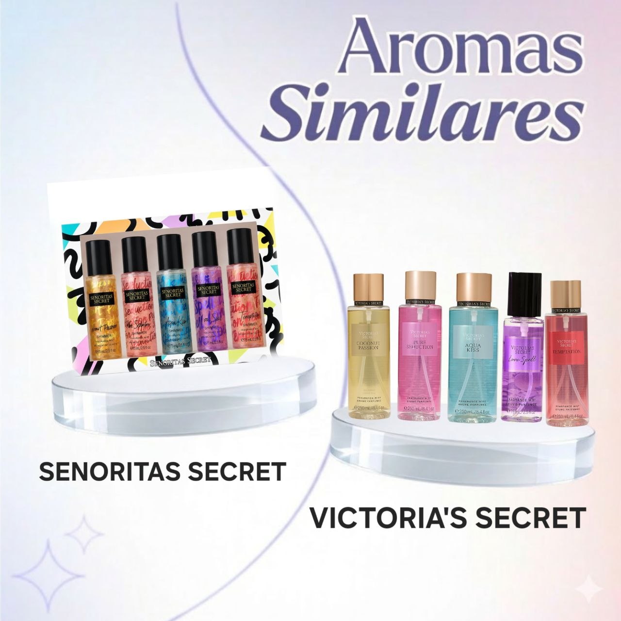 SET DE SPLASH SENORITAS SECRET 75MLX5 (M) (AROMA SIMILAR A VICTORIAS SECRET)