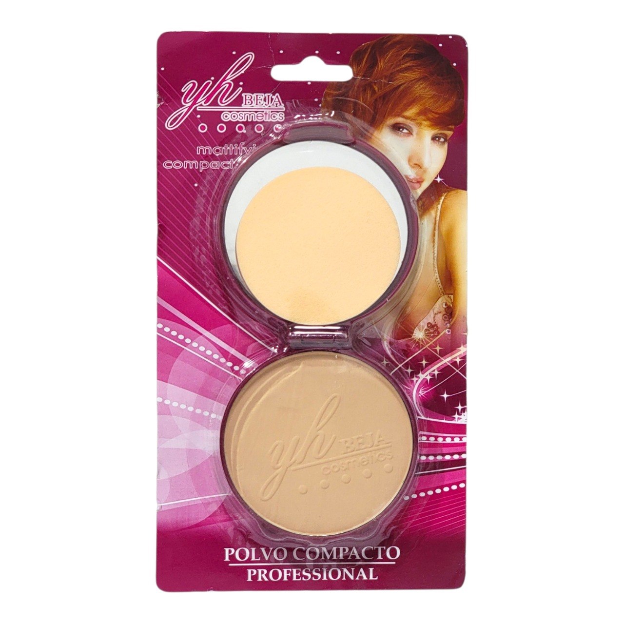 POLVO COMPACTO SELLADOR EFECTO SUAVIZANTE 6 TONOS YH BEJA COSMETICS 15G