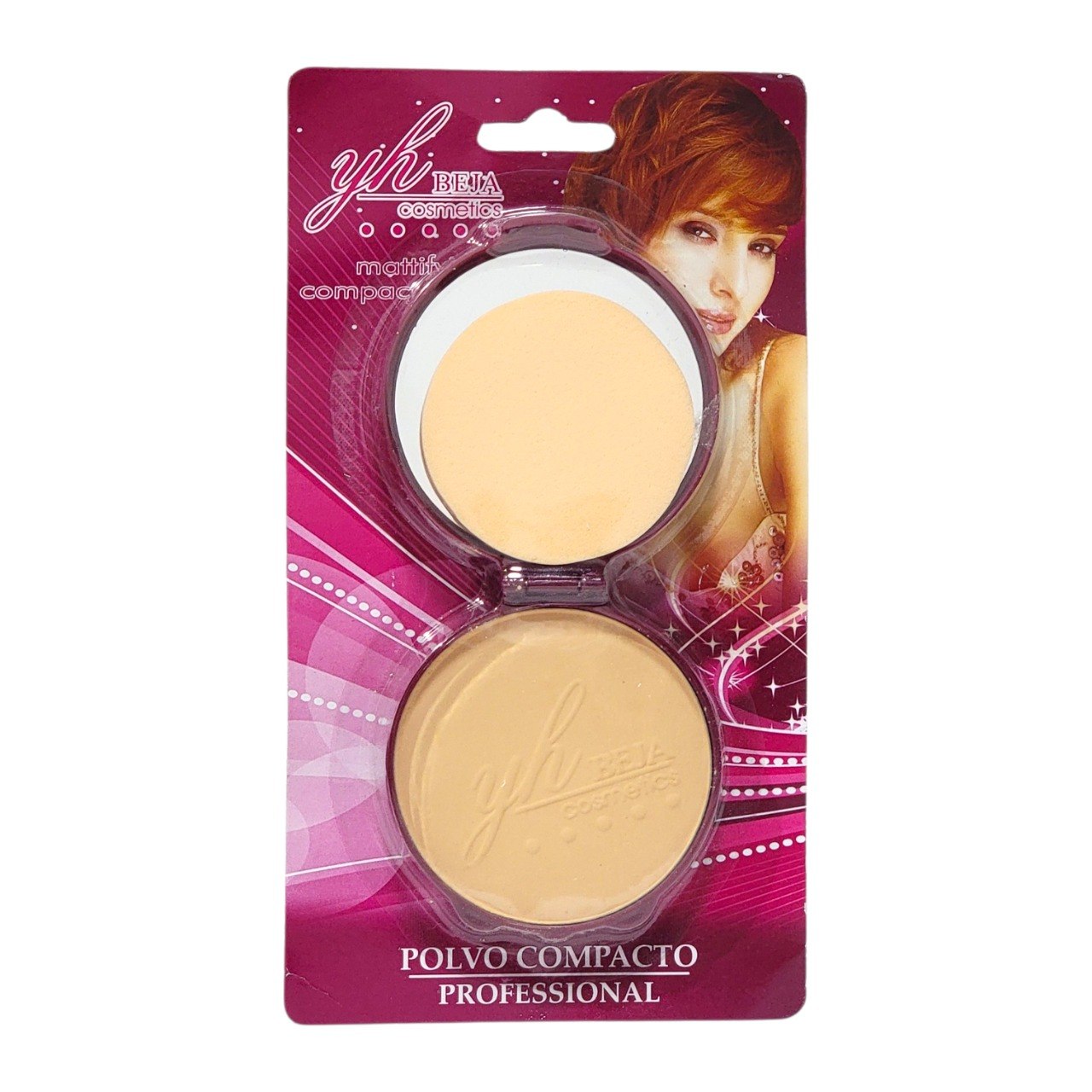 POLVO COMPACTO SELLADOR EFECTO SUAVIZANTE 6 TONOS YH BEJA COSMETICS 15G