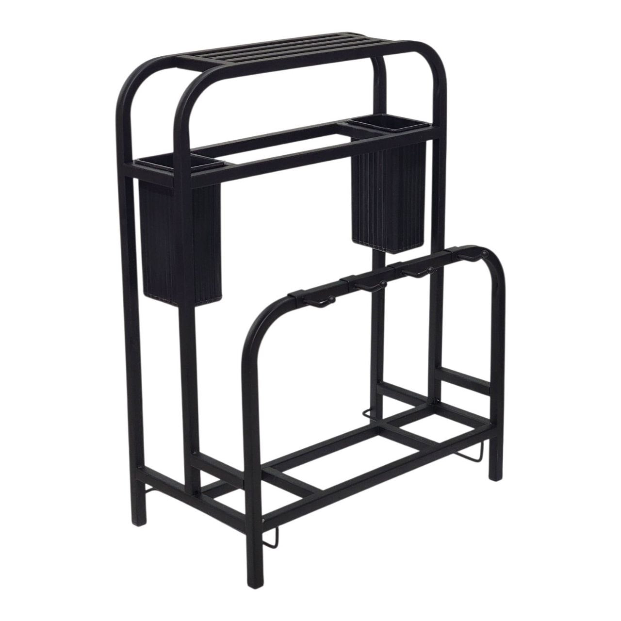 ORGANIZADOR Y ESCURRIDOR DE PLATOS DE ACERO COLOR NEGRO 30X40CM