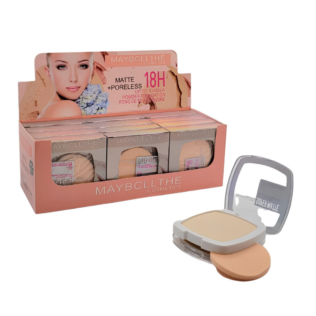 POLVO COMPACTO FACIAL DOBLE 3 TONOS MAYNCLLTHE COSMETICS (DUPE DE MAYBELLINE)