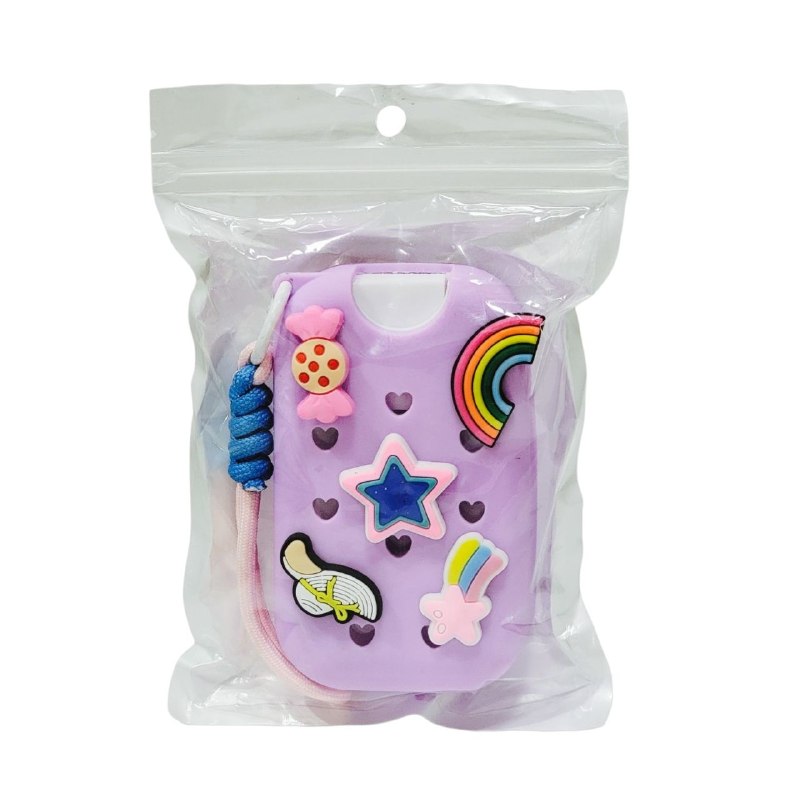 LLAVERO CON FUNDA DE SILICONA PARA DESINFECTANTE DE MANOS 30ML