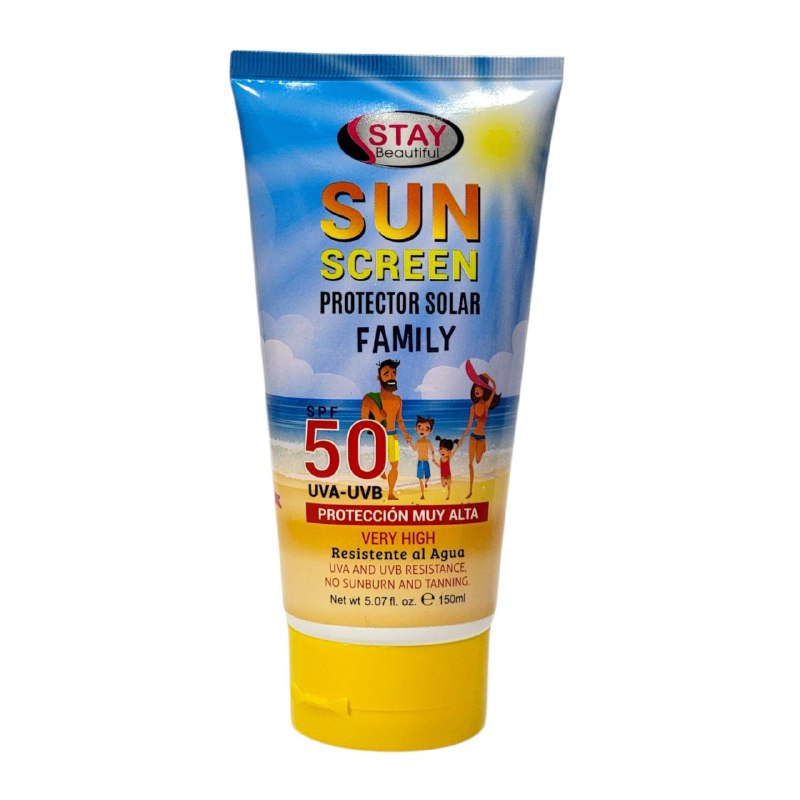 PROTECTOR SOLAR EN CREMA SPF50 RESISENTE AL AGUA STAY BEAUTIFUL 150ML