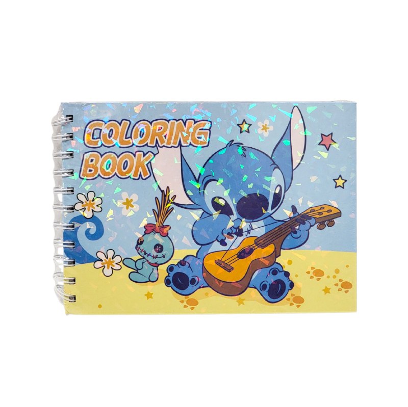 LIBRO PARA COLOREAR DIVERTIDO DE 48 PAGINAS PARA NIÑOS DE STITCH COLORING BOOK 15X22CM