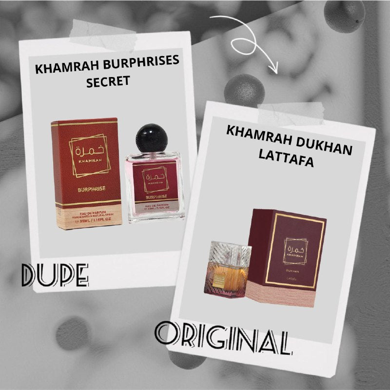 KHAMRAH BURPHRISE SECRET EDP 35ML (H) (AROMA SIMILAR LATTAFA KHAMRAH DUKHAN)