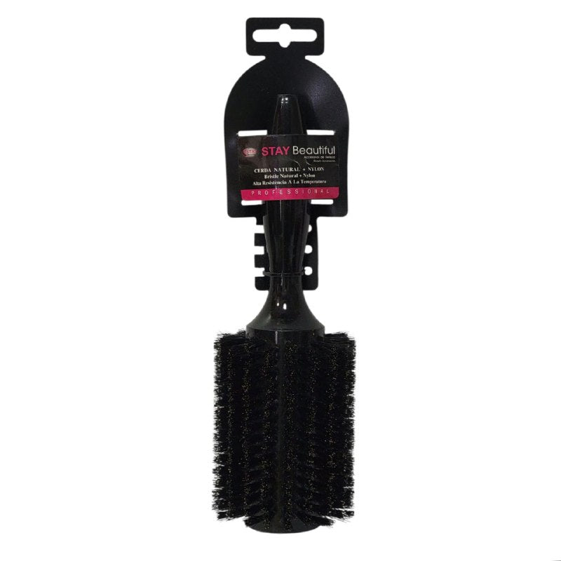 CEPILLO PEINE REDONDO DE MADERA CERDA NATURAL Y NYLON ALTA RESISTENCIA A LA TEMPERATURA STAY BEAUTIFUL
