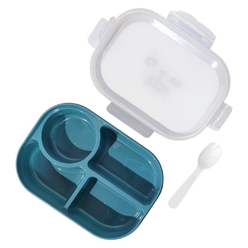 RECIPIENTE PANA PARA ALIMENTOS DE 4 COMPARTIMIENTOS CON TENEDOR BENELI HOME 18X24X6CM
