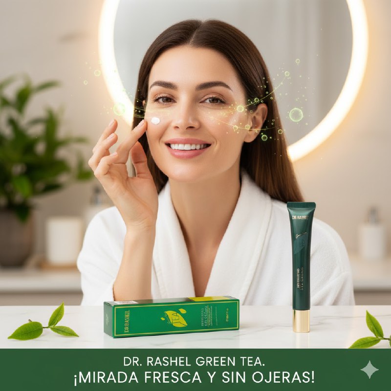 CREMA FACIAL REVITALIZANTE PARA LOS OJOS DE TE VERDE, ATENUA OJERAS E HIDRATA DR RASHEL 20G