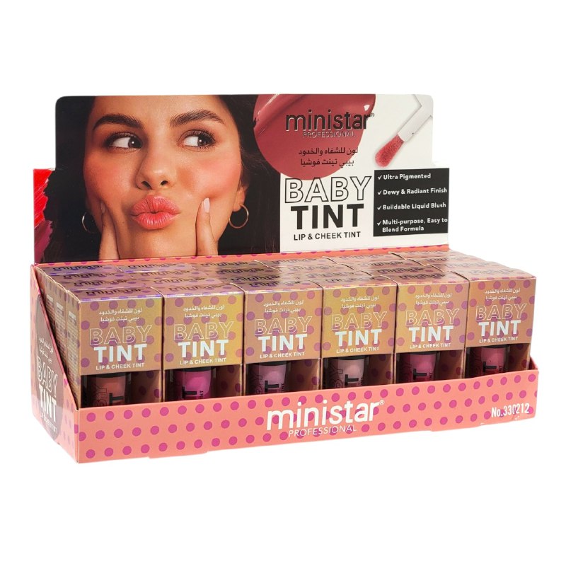 BRILLO LABIAL DUPE DE ETUDE HOUSE, TINTA DE LABIOS Y MEJILLAS PIGMENTADA LIQUIDA RADIANTE MINSTAR 7ML, 6 TONOS