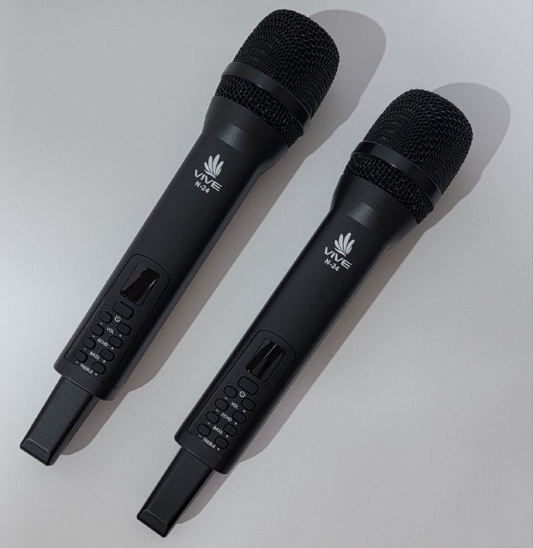 MICROFONO DE KARAOKE EN DUO INALAMBRICOS RENDIMIENTO PROFESIONAL VIVE
