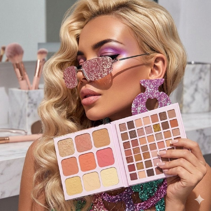 PALETA DE SOMBRAS DE OJOS TODO EN UNO CON POLVOS DE 51 TONOS BBROSE 11G