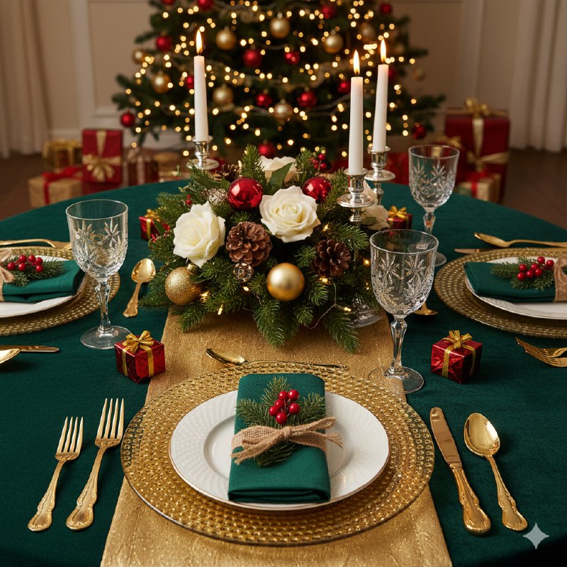 PLATO DE CARGA DECORATIVO NAVIDEÑO DORADO DECORE 32X32CM