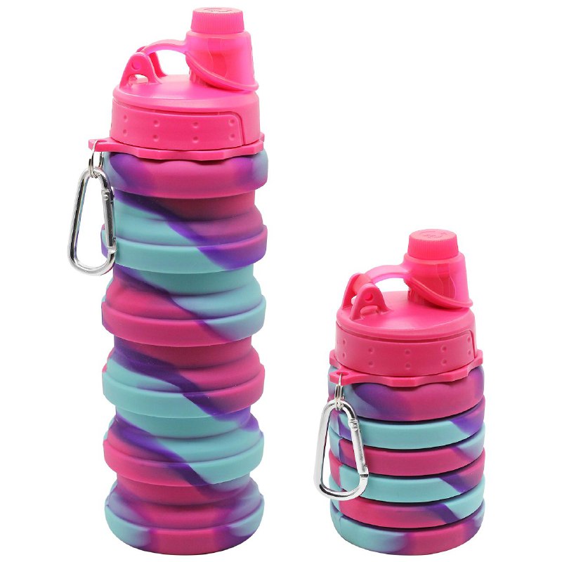 BOTELLA PARA LIQUIDOS FRIOS O CALIENTES DE SILICONA PLEGABLE