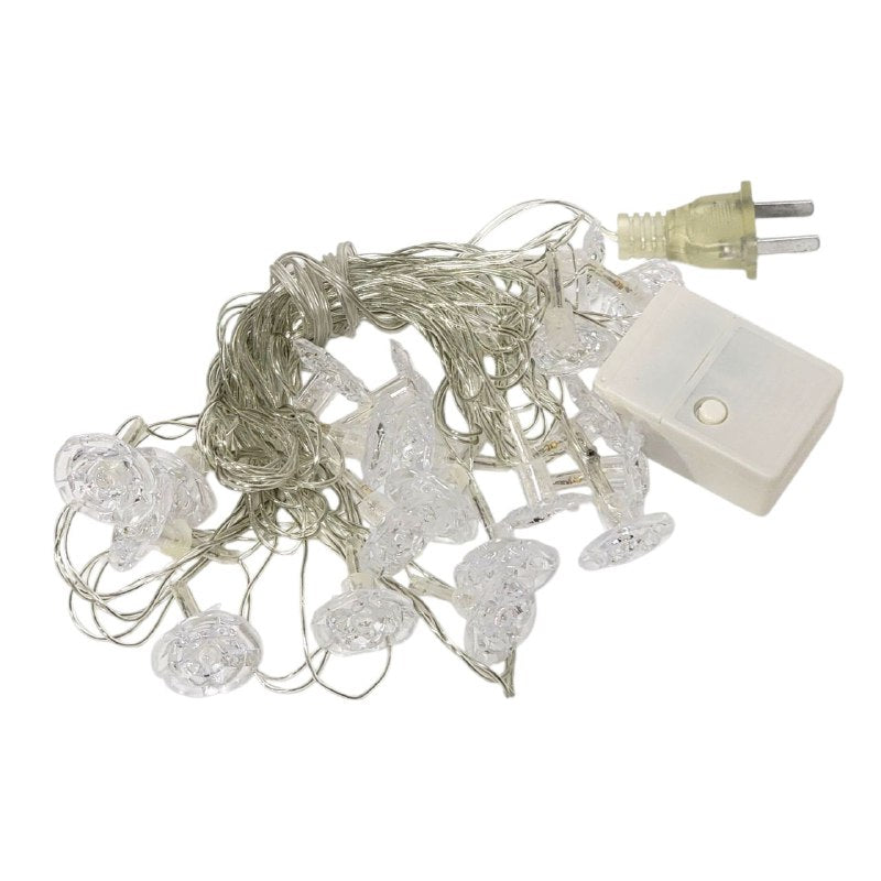 LUCES DECORATIVAS NAVIDEÑAS GUIRNALDA LED, PERFECTA PARA ARBOLES Y ESPACIOS INTERIORES O EXTERIORES, CAMBIOS DE LUZ BLANCA 9 DISEÑOS