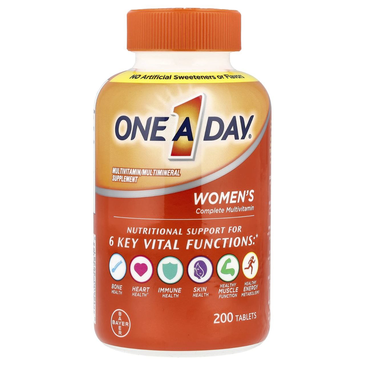VITAMINAS PARA MUJER MULTIVITAMINICO COMPLETO, APOYO NUTRICIONAL, 6 FUNCIONES VITALES CLAVE, SALUD, OSEO, CORAZON, INMUNITARIO, PIEL, MUSUCLAR, METABOLISMO ONE A DAY WOMEN S 200UND