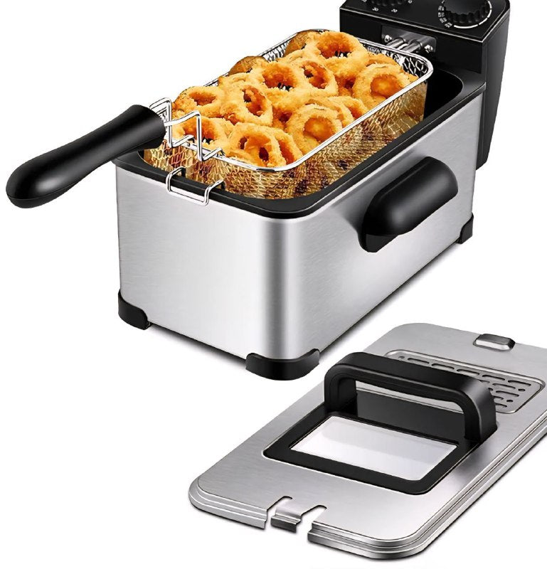 MAQUINA FREIDORA ELECTRICA, BANDEJA DE ACERO INOXIDABLE, CAPACIDAD 3L, POTENCIA 2000W, TEMPERATURA AJUSTABLE CRYSTAL CUISINE