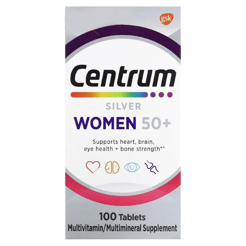 VITAMINAS EN TABLETAS PARA MUJERES DE 50+ CENTRUM SILVER WOMEN 100UND