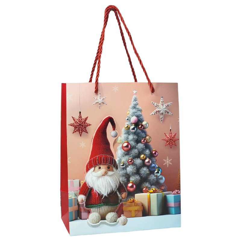 BOLSA DE REGALO NAVIDEÑA PEQUEÑA 18X23X10CM