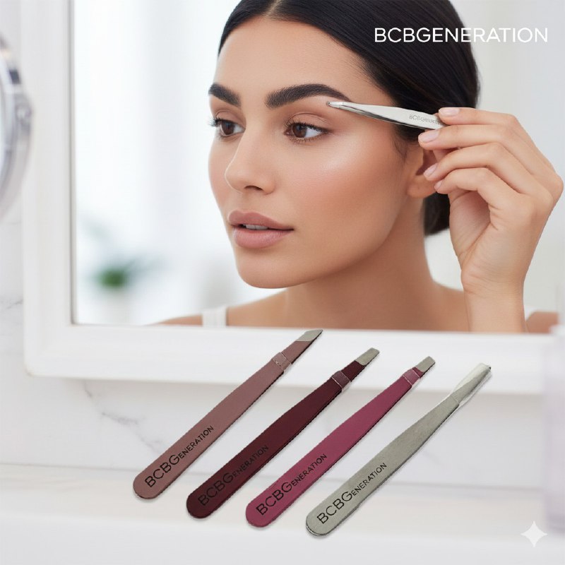 SET DE MINI PINZAS PARA CEJAS DE ACERO INOXIDABLE 4UND BCBGENERATION
