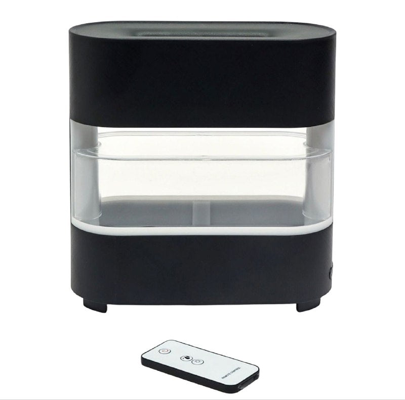HUMIFICADOR DE AIRE CON LLAMA COLORIDA, SONIDOS DE GOTAS DE LLUVIA, DIFUSOR DE ACEITE AROMATICO CON LUZ LED NOCTURNA RAIN FIRE