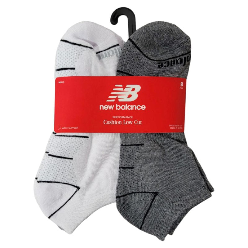 CALCETA TOBILLERA ORIGINAL NEW BALANCE 8 PARES SIZE 6-12.5