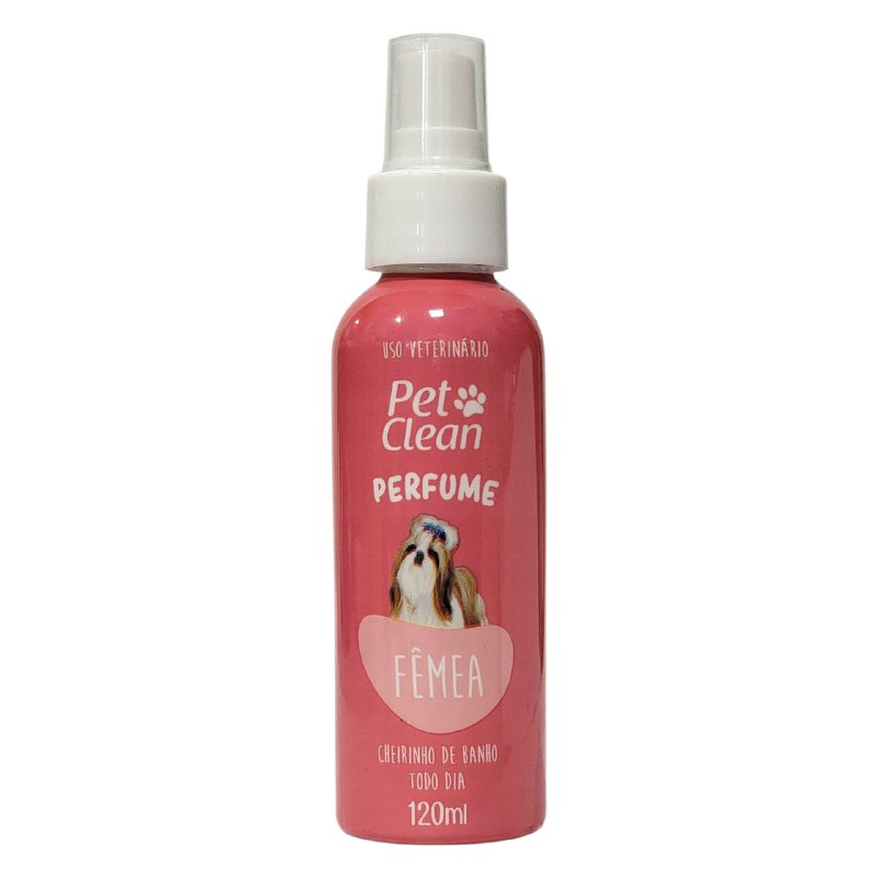 PERFUME PARA PERROS HEMBRAS AROMA DULCE Y SUTIL PET CLEAN 120ML
