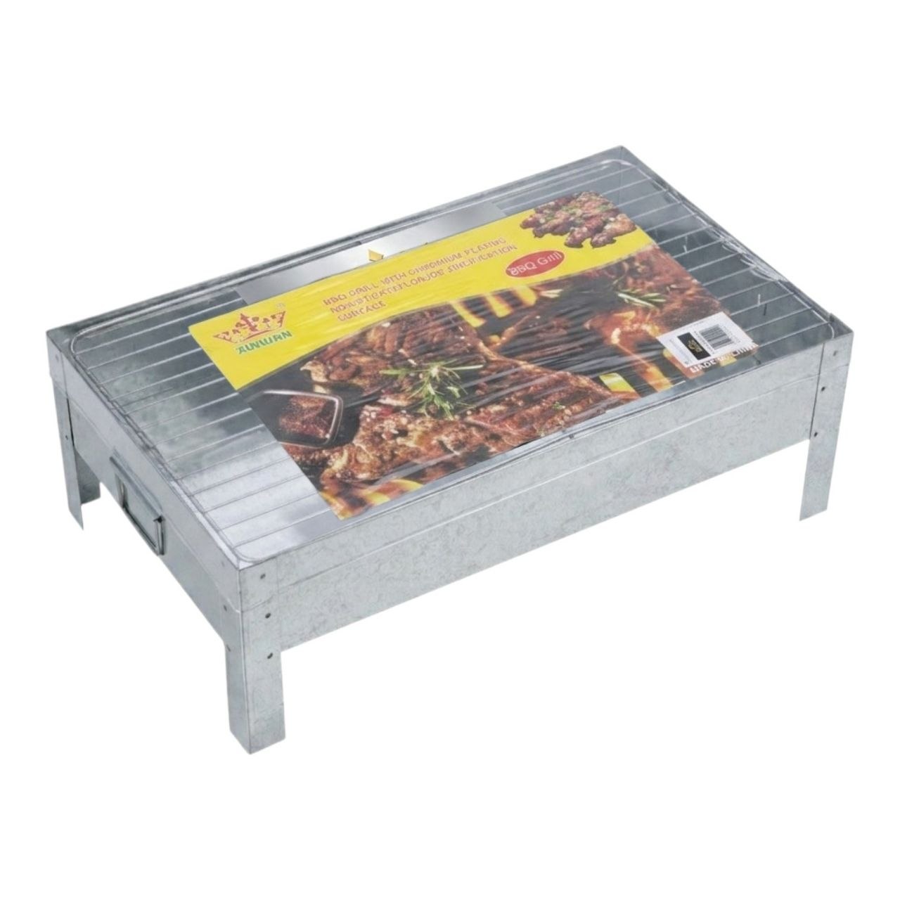 PARRILLA DE CARBÓN PARA BARBACOA PORTÁTIL ESTA FABRICADA EN MATERIAL METÁLICOS XINWAN  45X15X27CM