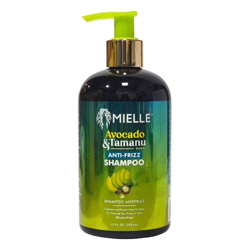 SHAMPOO PARA EL CABELLO DE AGUACATE Y ACEITE DE NUEZ HIDRATANTE ANTI FRIZZ MIELLE 335ML