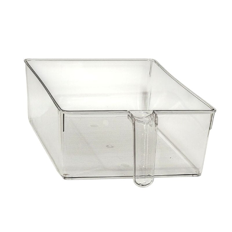 ORGANIZADOR RECIPIENTE DE ALMACENAMIENTO DE ACRILICO CONTENEDOR TRANSPARENTE PARA REFRIGERADOR O ESTANTE 26X19X9CM
