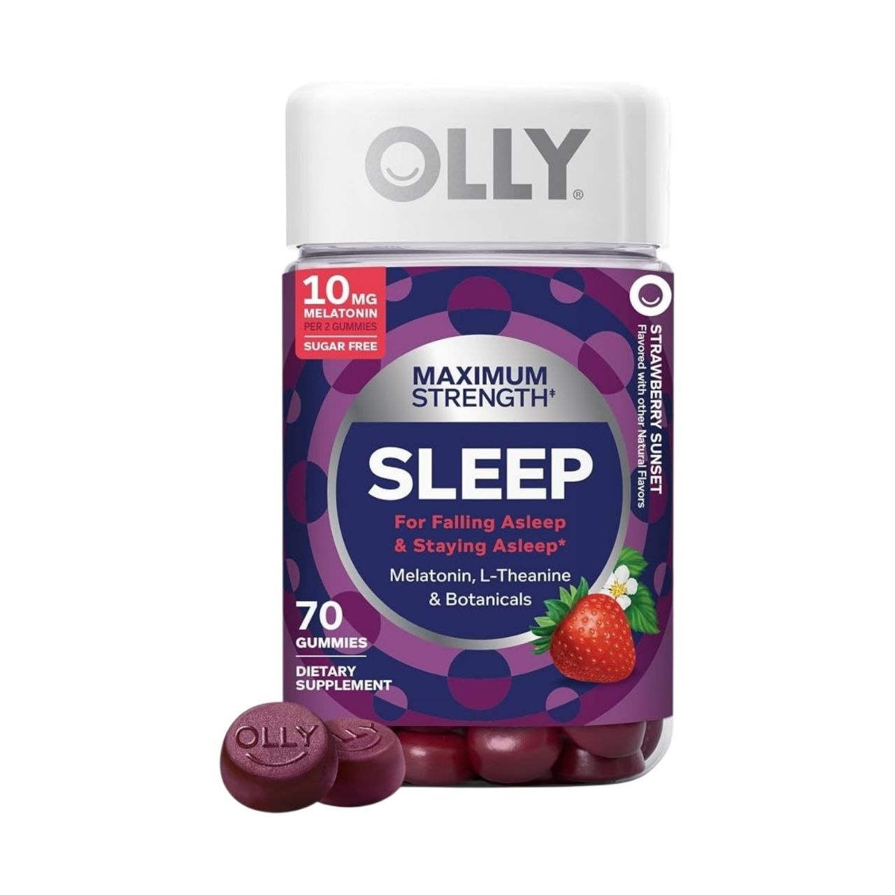 VITAMINAS EN GOMITAS GOMITAS DE MELATONINA CON L-TEANINA Y EXTRACTOS BOTÁNICOS OLLY SLEEP GUMMIES 50 GOMITAS