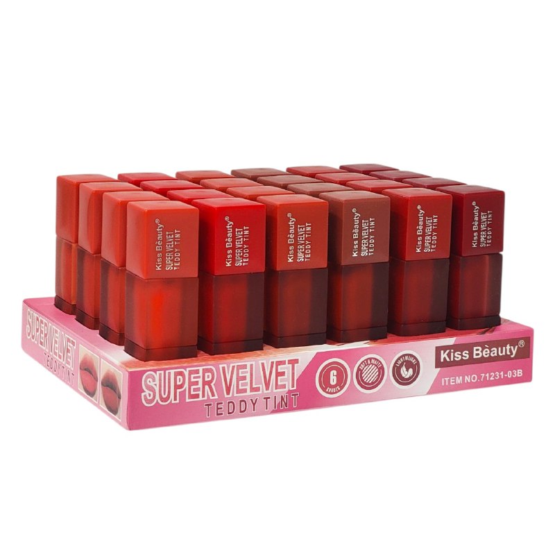 BRILLO LABIAL TINTA DE LABIOS DUPE DE MAYBELLINE, CON FORMULA LIGERA Y SUAVE POR 12H KISS BEAUTY