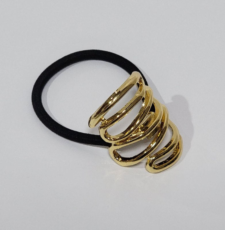 COLA DECORATIVA METALICA PARA EL CABELLO COLOR DORADO VARIOS ESTILOS PONY CUFFS