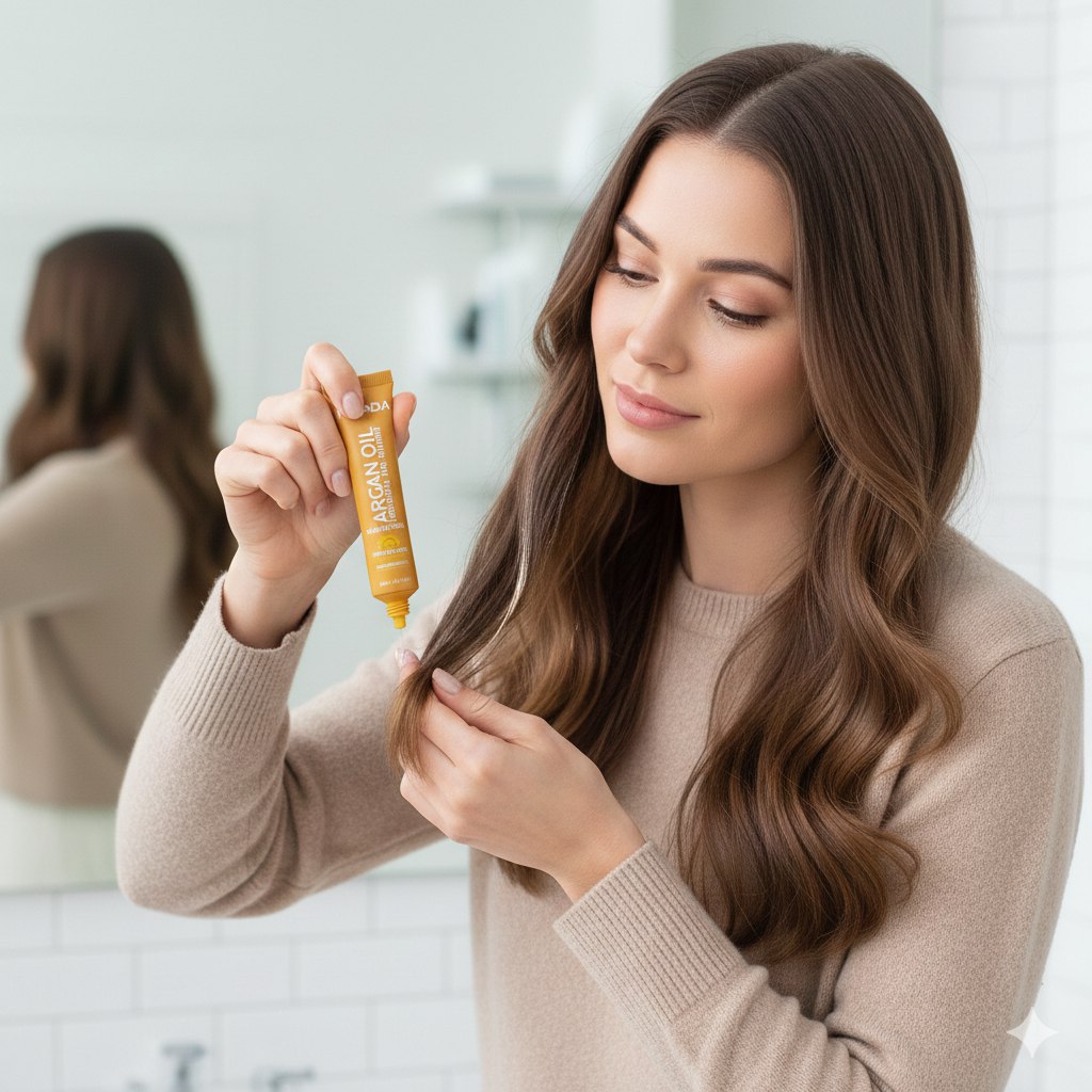 AMPOLLAS SIN ENJUAGE CON ACEITE DE ARGAN, PROTECCION Y VITAMINA E NEVADA 20ML