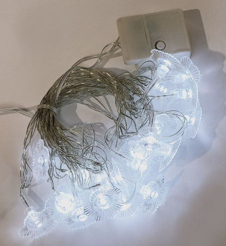 LUCES DECORATIVAS NAVIDEÑAS GUIRNALDA LED, PERFECTA PARA ARBOLES Y ESPACIOS INTERIORES O EXTERIORES, CAMBIOS DE LUZ BLANCA 9 DISEÑOS