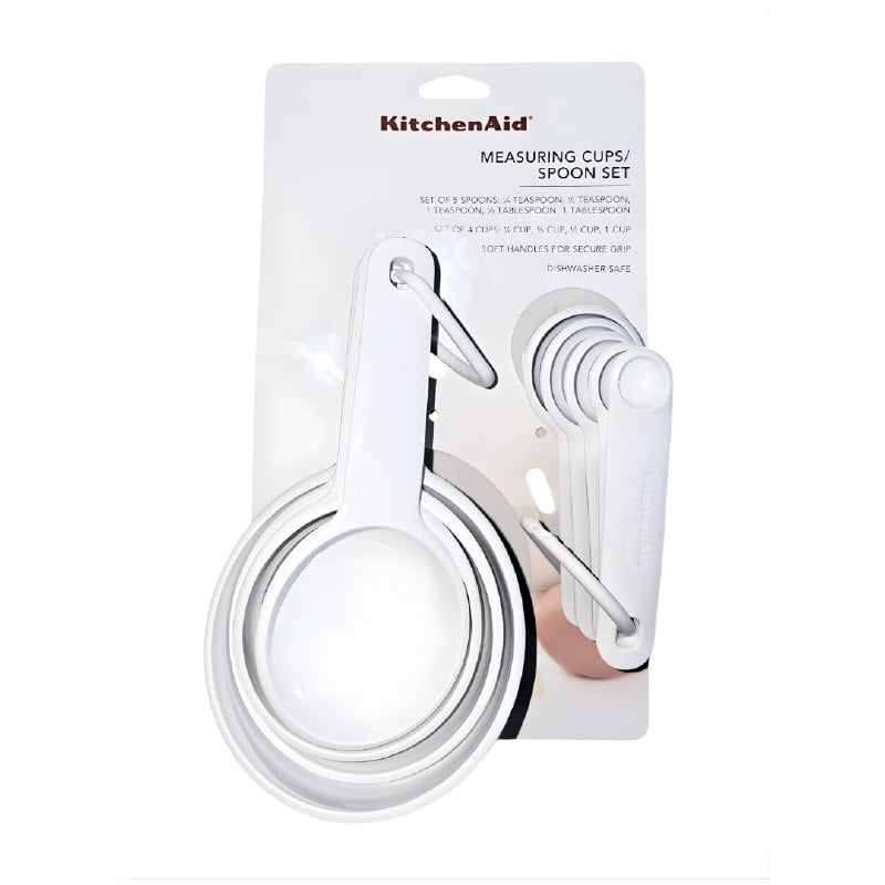 CUBIERTOS SET DE CUCHARAS Y TAZAS MEDIDORAS PARA COCINA DE 9 PIEZAS KITCHENAID