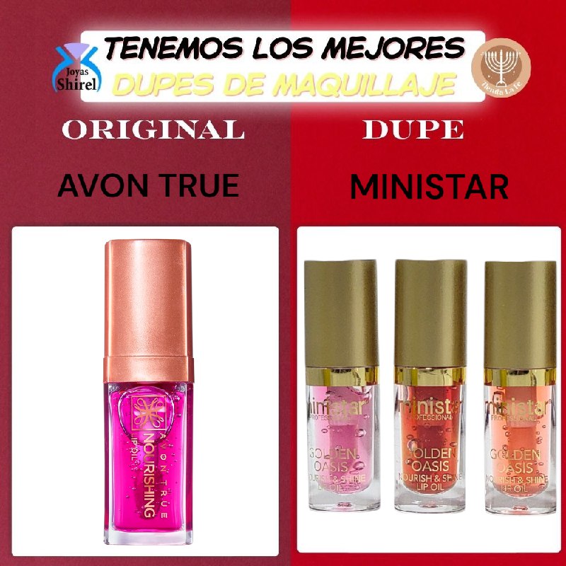 BRILLO LABIAL ACEITE HIDRATANTE NUTRITIVO MINISTAR 8ML DUPE DE AVON TRUE