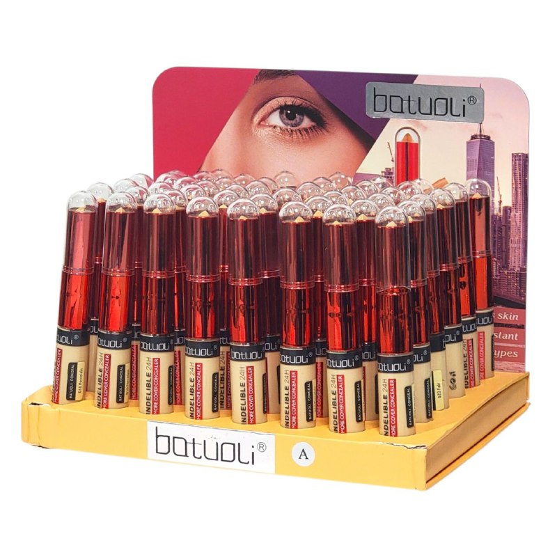 CORRECTOR CONCEALER BATUOLI 15G (DUPE LOREAL)  FLUIDO LIGERO DE COBERTURA PERFECTA, DIFUMINA IMPERFECCIONES DURADERO HASTA 24H, ACABADO MATTE NATURAL