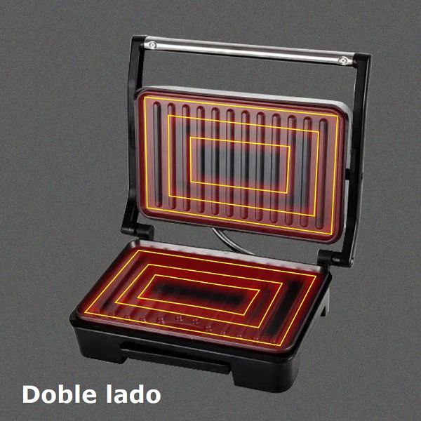 MAQUINA PARRILLA ELECTRICA, PLANCHA FACIL DE LIMPIAR, 850W FUERZA, LAMPARA LED, CALEFACCION DOBLE CARA SK-233, SOKANY