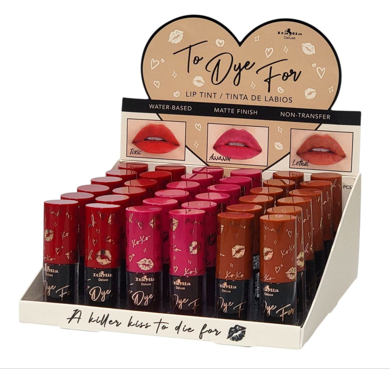 BRILLO LABIAL TINTA DE LABIOS 3 TONOS ITALIA DELUXE TO DYE FOR 4ML