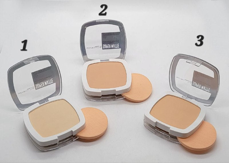 POLVO COMPACTO FACIAL DOBLE 3 TONOS DUPE MAYBELLINE SUPERSTAR MAYNCLLTHE COSMETICS
