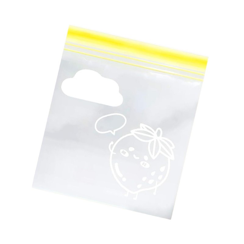 BOLSA PARA ALIMENTOS CON CIERRE HERMETICO CON DISEÑOS DECORATIVOS Y ESPACIOS PARA ESCRIBIR 30UND 14X16CM