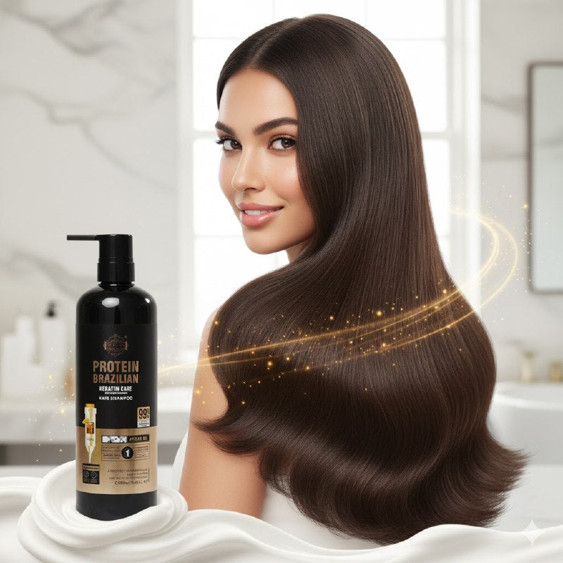 SHAMPOO CON PROTEINA BRASILEÑA Y QUERATINA HIDRATANTE HENIWAYS 900ML
