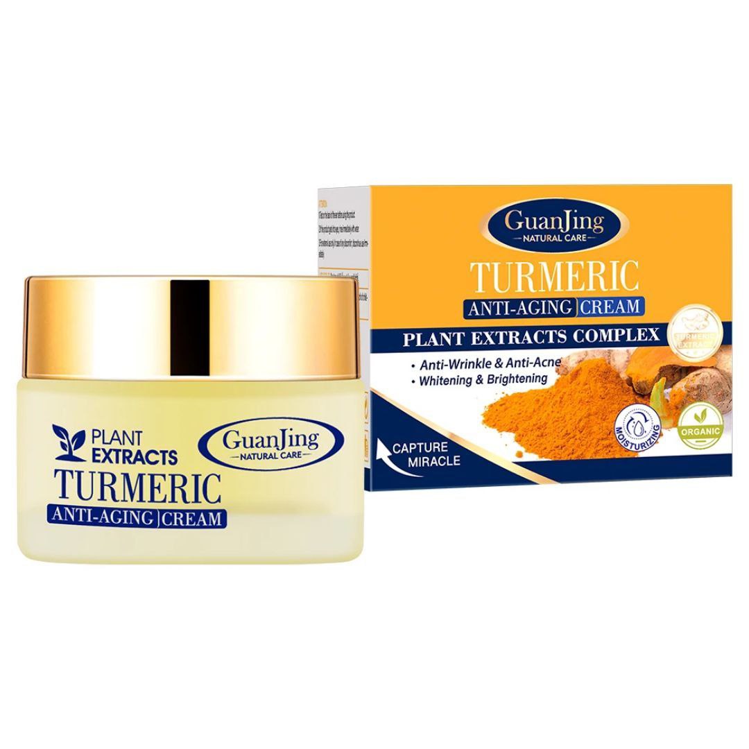 CREMA FACIAL ANTIEDAD ANTIACENE ACLARANTE CON EXTRACTO DE CURCUMA GUANJING 50ML