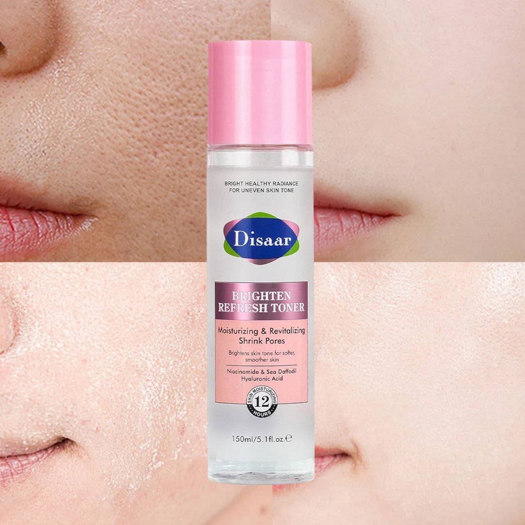 TONICO FACIAL REFRESCANTE BRILLANTE CON NIACINAMIDA Y ACIDO HIALURONICO DE NARCISO MARINO HIDRATANTE Y REVITALIZANTE DISAAR BRIGHTEN REFRESH TONER 150ML