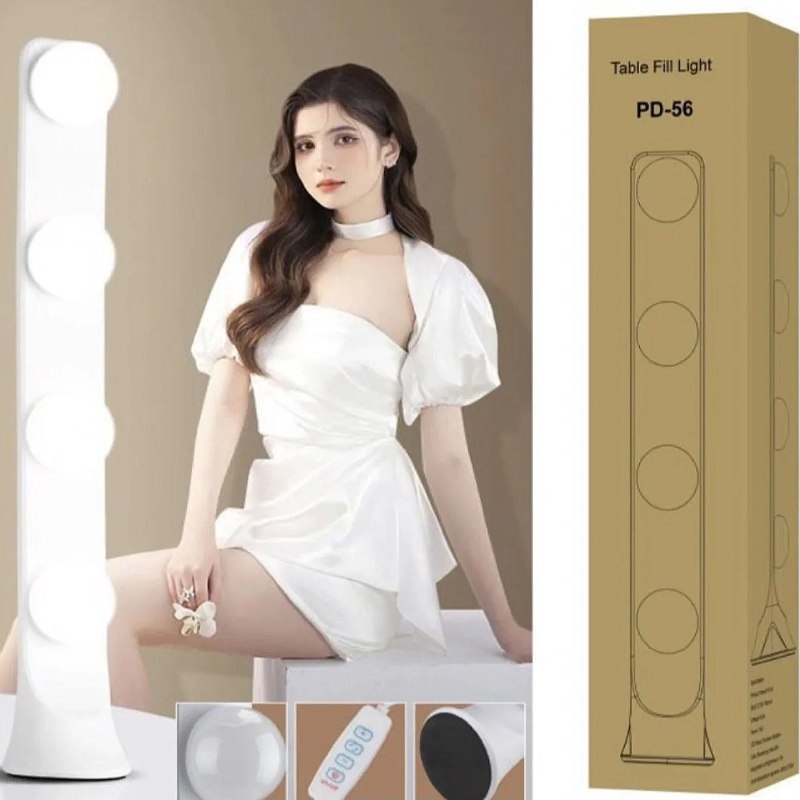 LUZ LED, LAMPARA PARA TOCADOR O ESCRITORIO, 4 BOMBILLAS LED CON 3 TONOS DE COLOR 55CM
